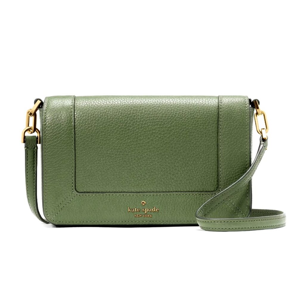 New Kate Spade Lena Mini Flap Crossbody Pebble Leather Romaine